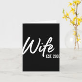 Carte T-shirt du 20e anniversaire du Mariage de la femme (Fleur jaune)