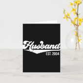 Carte T-shirt du 20e anniversaire du Mariage Husband Est (Fleur jaune)