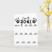 Carte T-shirt empreinte de main Classe de 2041 Grandis a (Fleur jaune)