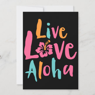 Carte T-shirt féminin Hawaii Aloha 2 Inktastic Live Love