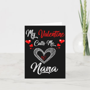 Carte T-shirt Femme Mon Valentin M'appelle Nana Saint-Va