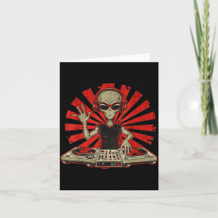 Carte T-shirt graphique Dj drôle amateur de musique Alie