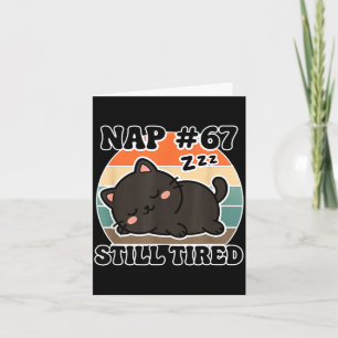 Carte T-shirt graphique Kawaii Anime Cat Nap 67 Citation
