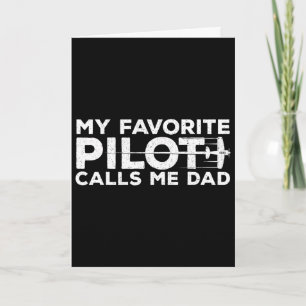 Carte T-shirt Homme Mon pilote préféré m'appelle Papa Fê