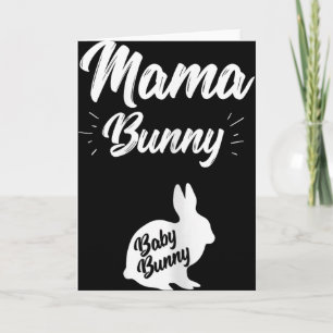 Carte T-shirt Lapin Maman Femmes Enceintes Annonce de Gr