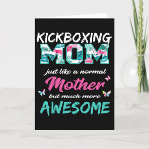Carte T Shirt Maman Drôle de Kickboxing Sport Mère