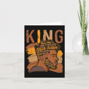 Carte T-shirt noir africain américain Strong Black King