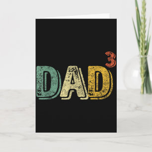 Carte T-shirt Papa au cube Papa de trois Citation pour h