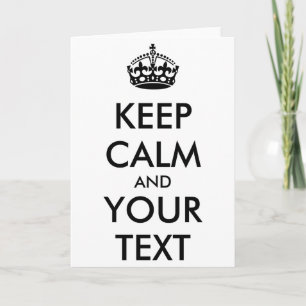 Carte T-shirt personnalisé Keep Calm et votre texte_1 