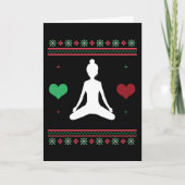 Carte T-shirt Pilates Noël Ugly Yoga Xmas (Devant)