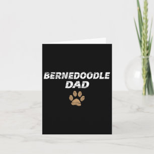 Carte T-shirt pour hommes et enfants Bernedoodle Papa -