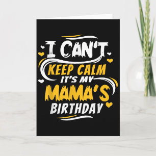 Carte T-shirt pour l'anniversaire de maman Je ne peux pa