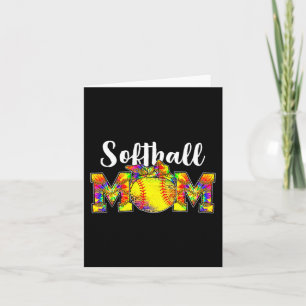 Carte T-shirt pour maman de softball Doux Vibes de journ