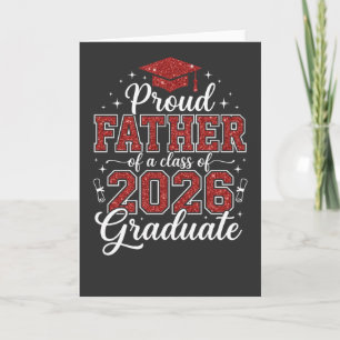 Carte T-shirt pour papa fier de la promotion 2026