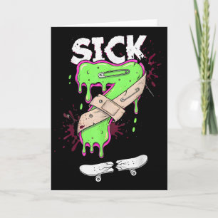 Carte T-shirt Sick Seven Meme Amusant Jeu de Mots Dégoul