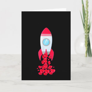 Carte T-shirt spatial de la Saint-Valentin Je t'aime jus