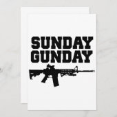 Carte t-shirts d'arme du dimanche (Devant / Derrière)