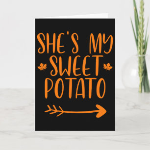 Carte T-shirts de couple pour Thanksgiving Elle est ma p