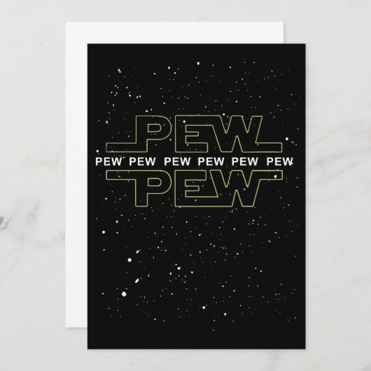 Carte t-shirts de jeu pew pew (Devant / Derrière)