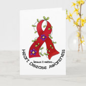 Carte T-shirts de sensibilisation aux maladies du coeur (Fleur jaune)