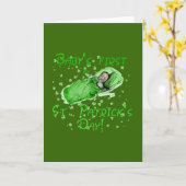 Carte T-shirts du jour de premier St Patrick du bébé (Fleur jaune)