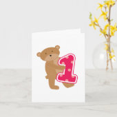 Carte T-shirts et cadeaux 1er anniversaire (Fleur jaune)