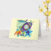 Carte T-shirts et cadeaux 4e anniversaire Rocket Ship (Fleur jaune)