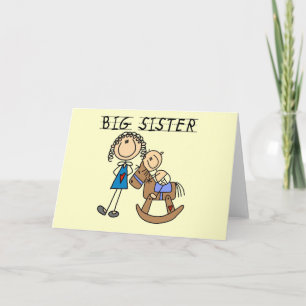 Carte T-shirts et cadeaux Big Sister Baby Brother