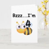 Carte T-shirts et cadeaux Buzz Bumblebee 4e anniversaire (Fleur jaune)
