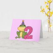Carte T-shirts et cadeaux d'anniversaire de grenouille (Fleur jaune)