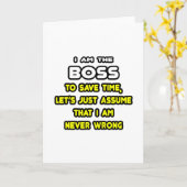 Carte T-shirts et cadeaux de Boss amusants (Fleur jaune)