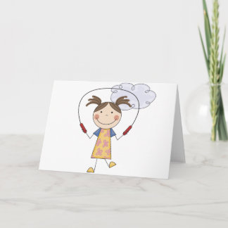 Carte T-shirts et cadeaux de la corde de saut de fille