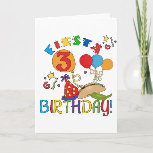 Carte T-shirts et cadeaux Fiesta 3e anniversaire