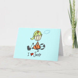 Carte T-shirts et cadeaux Girl I Love Soccer