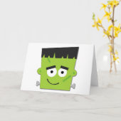Carte T-shirts et cadeaux Halloween Frankenstein (Fleur jaune)