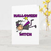 Carte T-shirts et cadeaux Halloween Witch (Fleur jaune)