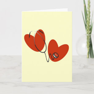 Carte T-shirts et cadeaux Hearts and Stethoscope