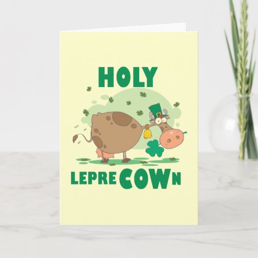 Carte T-shirts et cadeaux HOLY LepreCOWn (Devant)