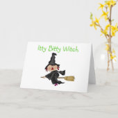 Carte T-shirts et cadeaux Itty Bitty Witch (Fleur jaune)