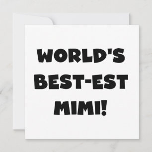 Carte T-shirts et cadeaux Mimi Black Text les plus beaux