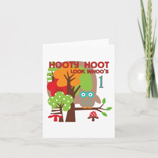 Carte T-shirts et cadeaux Owl First Birthday (Devant)