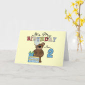 Carte T-shirts et cadeaux pour le 2e anniversaire de Boy (Fleur jaune)