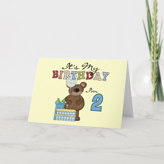 Carte T-shirts et cadeaux pour le 2e anniversaire de Boy (Devant)