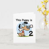 Carte T-shirts et cadeaux pour le 2ème anniversaire de c (Fleur jaune)