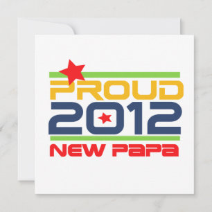 Carte T-shirts et cadeaux Proud New Papa 2012