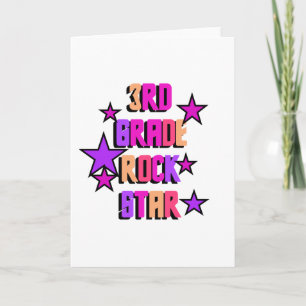 Carte T-shirts et cadeaux Rock Star de 3e année