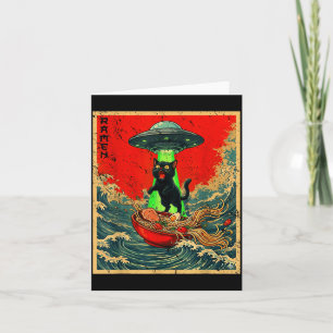 Carte T-shirts graphiques d'anime japonais Ramen de chat