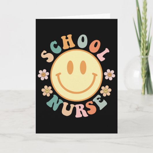 Carte T-shirts graphiques d'infirmière scolaire amusants (Devant)