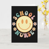 Carte T-shirts graphiques d'infirmière scolaire amusants (Fleur jaune)