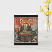 Carte T-shirts graphiques japonais Ramen Red Panda Anime (Fleur jaune)